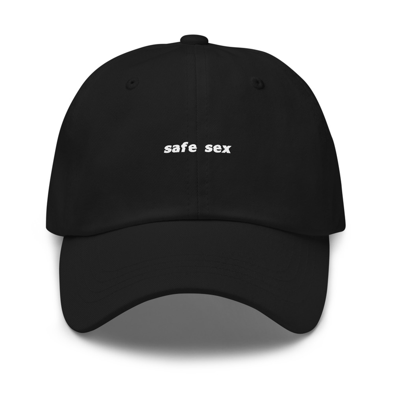 Safe Sex Dad hat (White Print)
