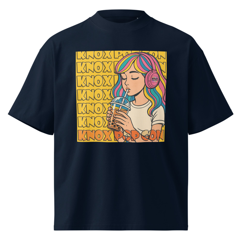 Knox Pop Con Unisex organic oversized high neck t-shirt Design 2