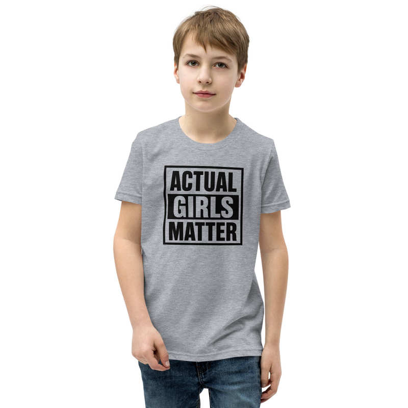 "ACTUAL GIRLS MATTER" Actual Girl T-shirt - for Girls – XL, Athletic Heather