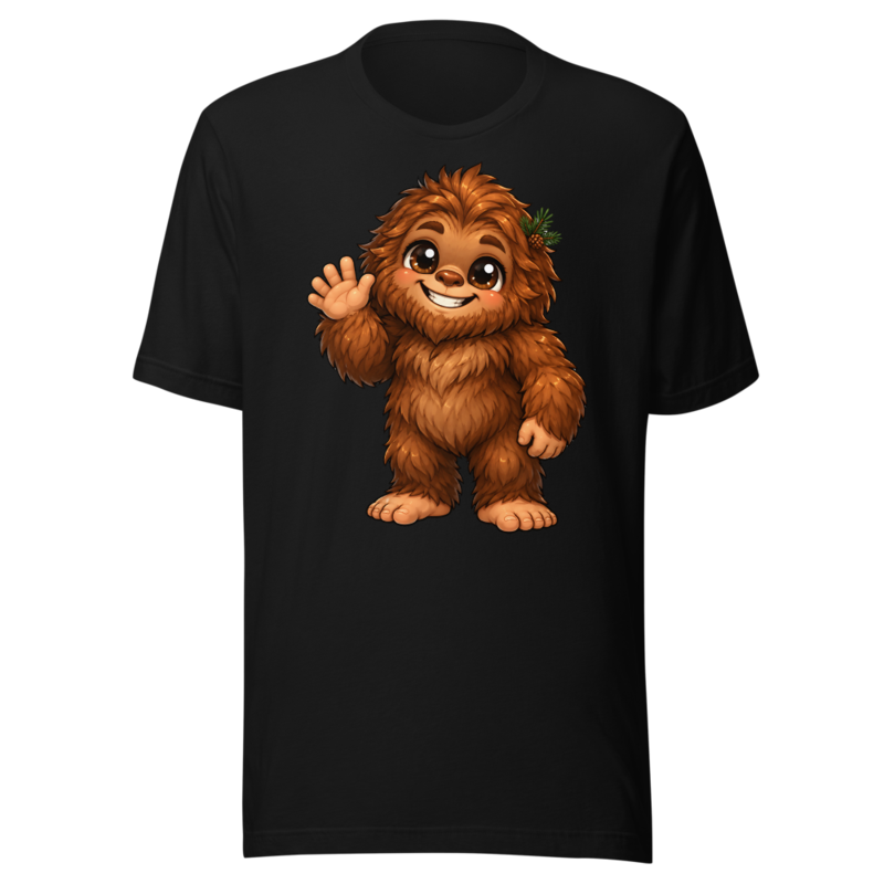 Bigfoot on a black tee