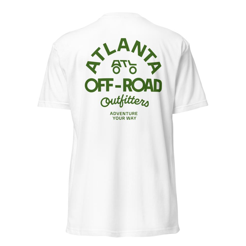 Brand Mark T-Shirt (F/R) - GREEN LOGO – XS, White