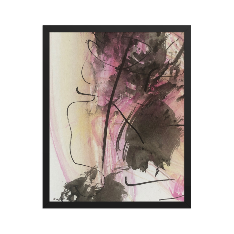 Perceptual Field 0068 – Almost a Figure – Framed Print – 16″×20″, Black