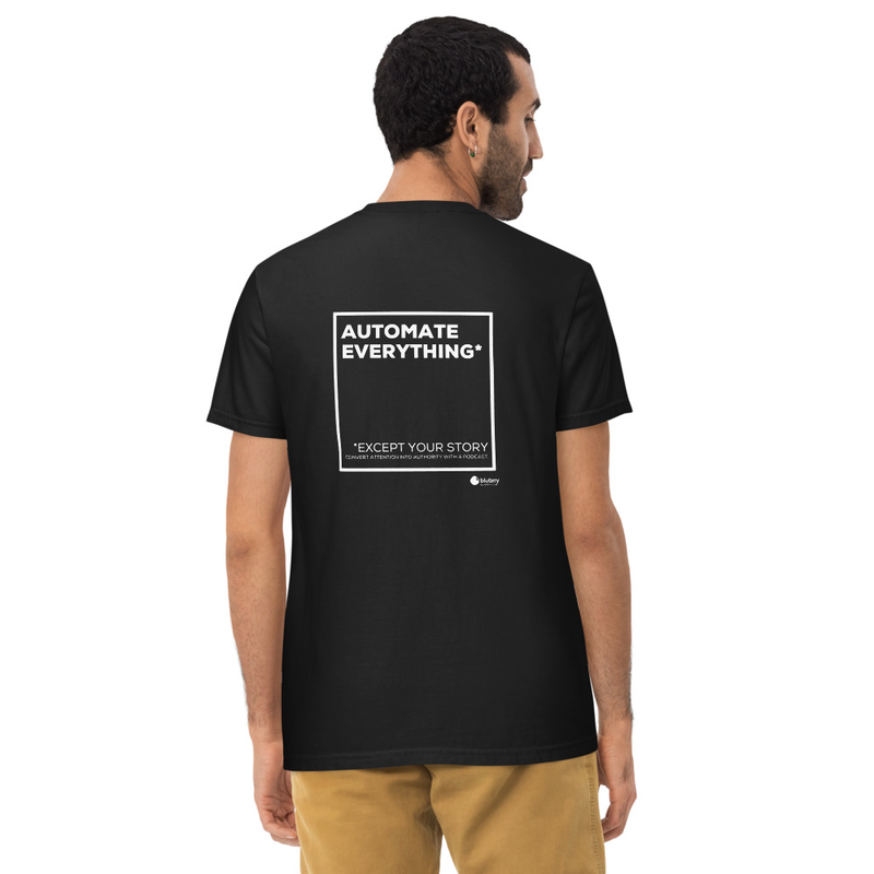 Unisex garment-dyed pocket Automate Everything backprint t-shirt copy