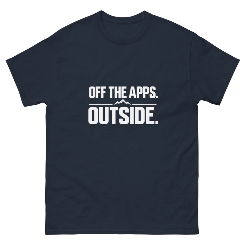 Off the Apps Outside - Unisex classic tee – S, Navy