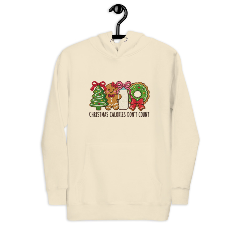 Christmas Calories Don't Count Gingerbread Unisex Hoodie – view 5