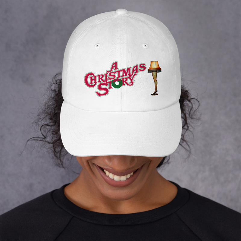 “The A Christmas Story Family” Classic Logo Dad & Mom Hat ✨ – One size, White