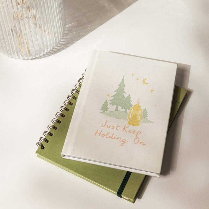 Just Keep Holding On White Journal