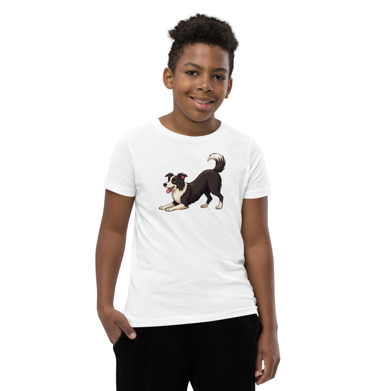 Downward Dog Border Collie Youth Tee