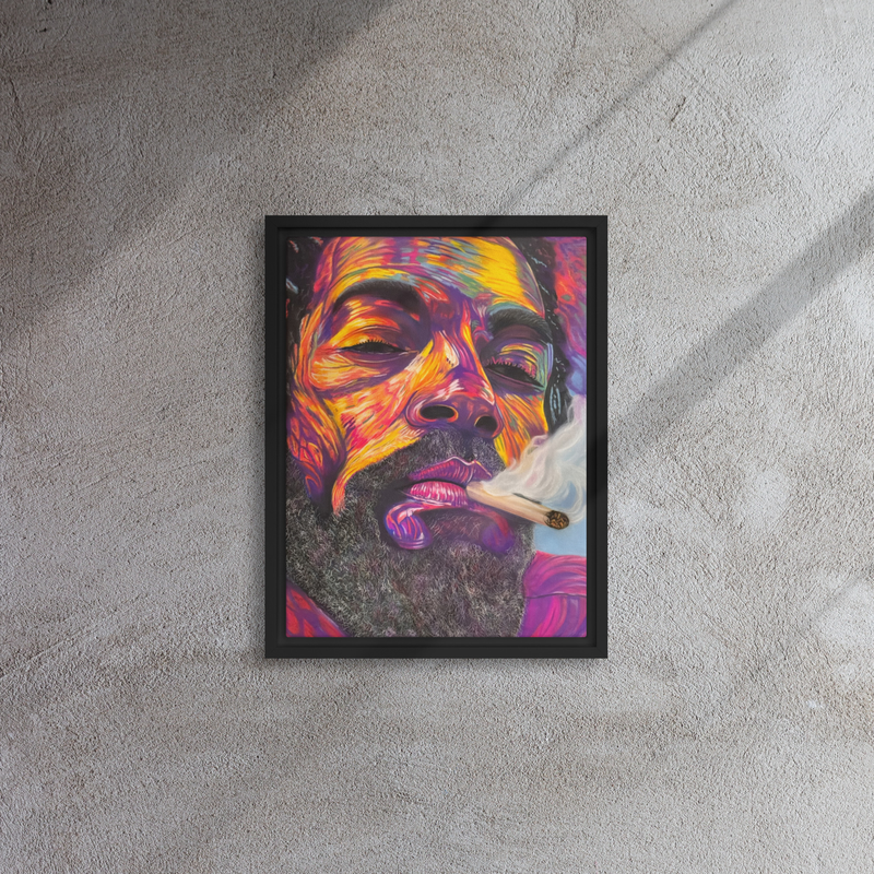Peace and Love Framed Canvas