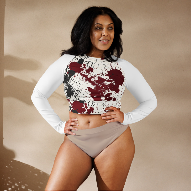 long-sleeve crop top
