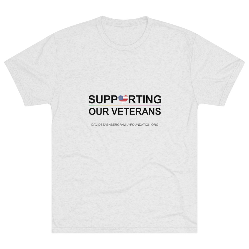 Unisex Tri-Blend Crew T-Shirt | Veteran's Day v1 – XL, Tri-Blend Heather White
