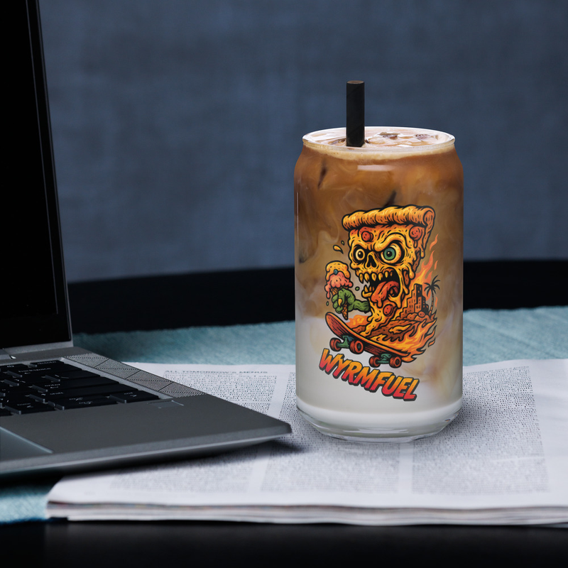 Deep Dish Doom 16oz Can Glass back