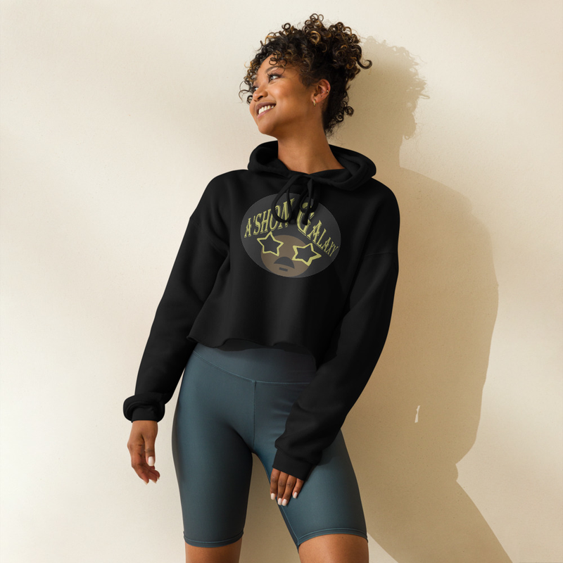 A'shon Galaxy Logo Women's Crop Hoodie