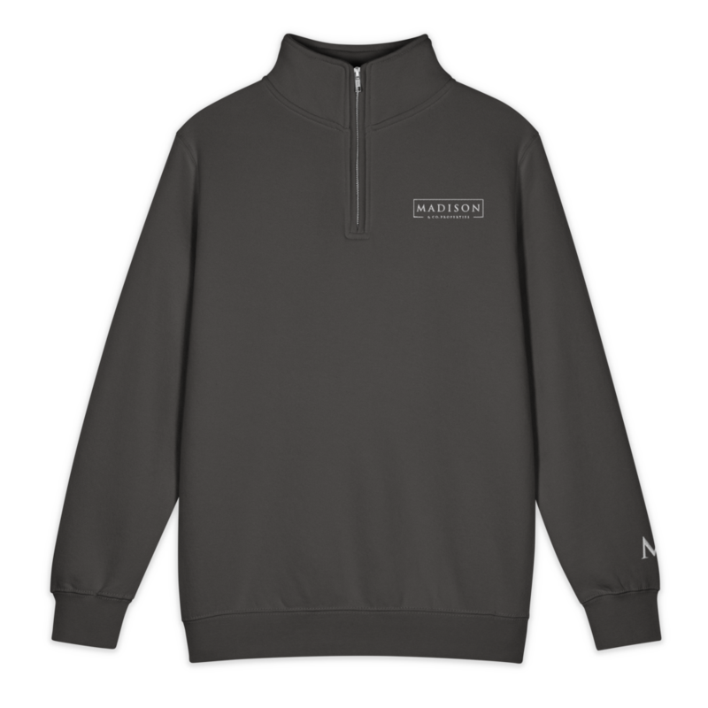 Madison 1/4 Zip Sweatshirt Black – Image 4