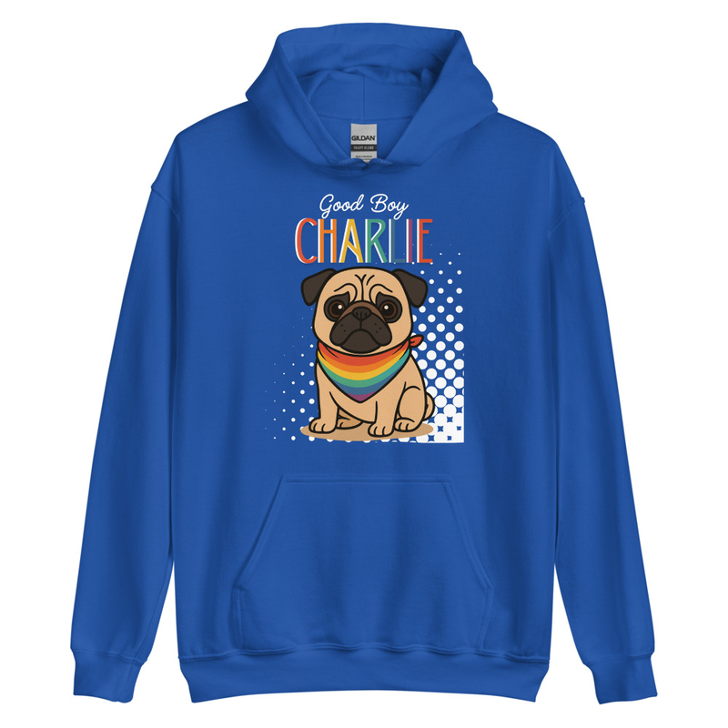 Personalized Pet Pride - Rainbow Bandana - Unisex Hoodie