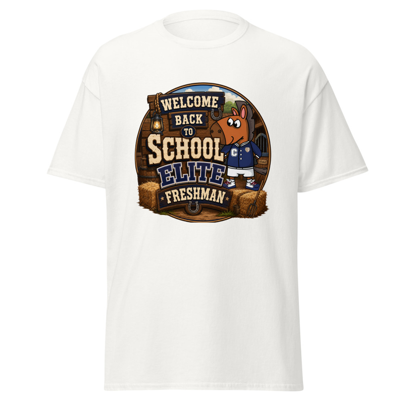 (Adult Size) Elite Freshman Design 1 - ECLC Classroom Color Shirts – XL, White