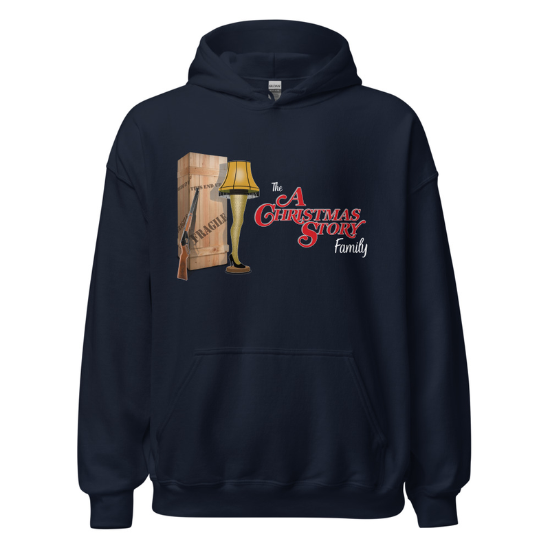 NEW "Fra-Gee-Lay Forever" Hoodie – A Tribute to the Most Iconic Christmas Story Family Award! – S, Navy