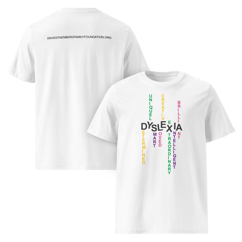 Unisex Organic Cotton Creator 2.0 T-Shirt | Dyslexia v2 – XL, White