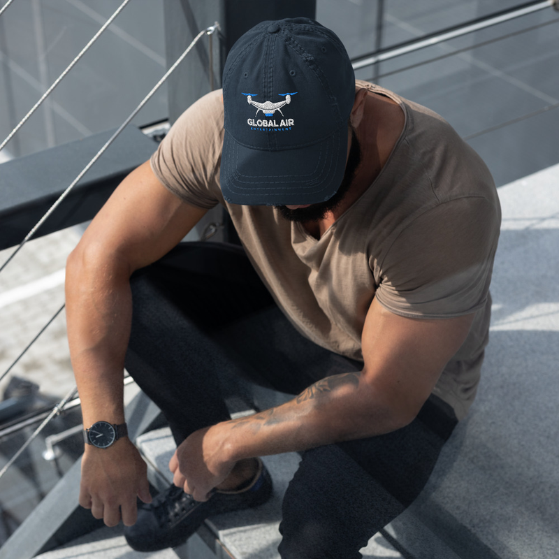 Distressed Dad Hat – One size, Navy