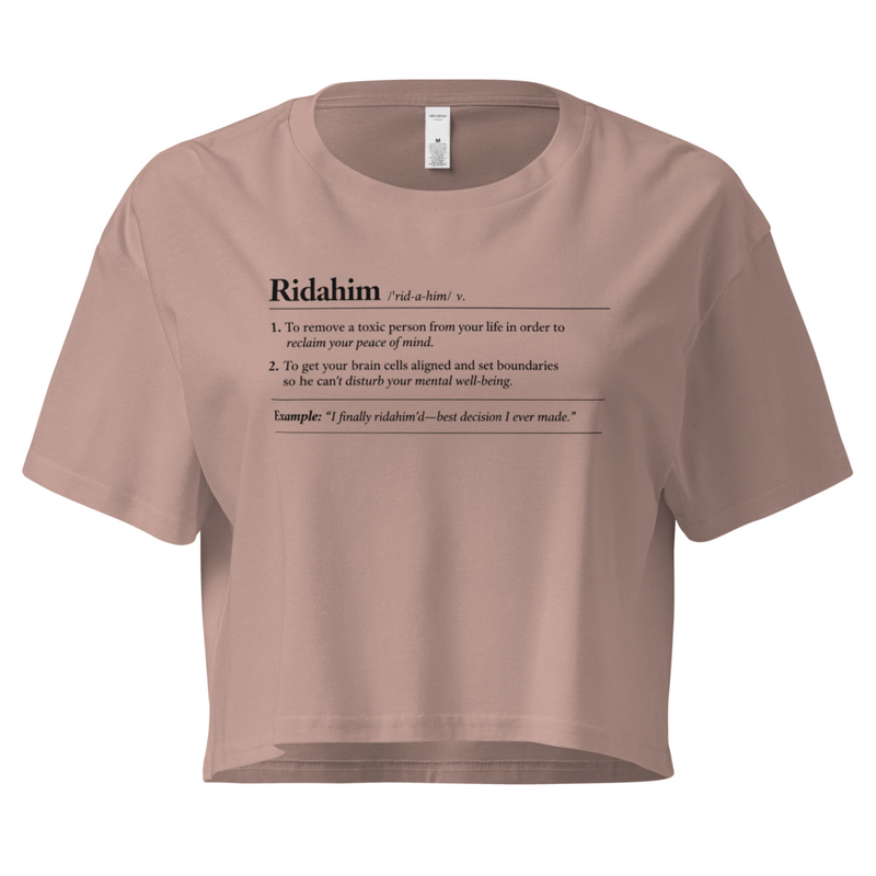 "Ridahim" - Women’s crop top – XS, Hazy Pink
