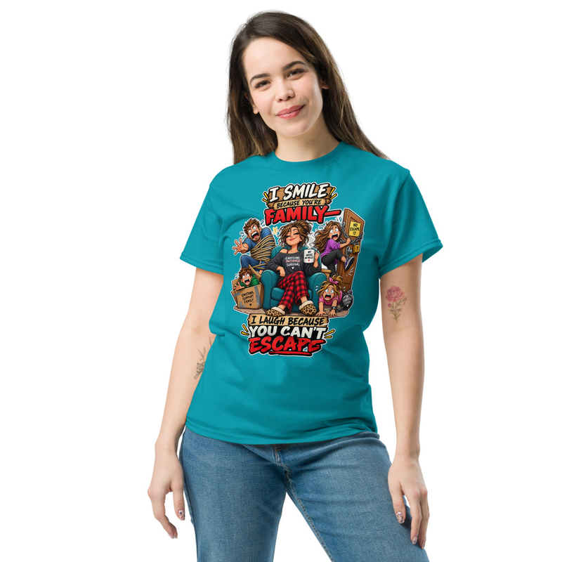 You can't scape - Unisex classic tee – XL, Tropical Blue