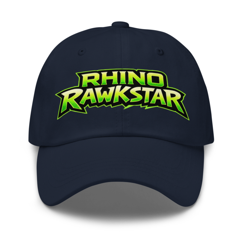 Rhino Rawkstar Logo Cap — Navy / One size