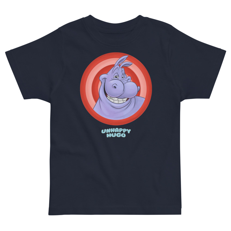 Unhappy Hugo Red Circles T-Shirt for Preschoolers – 2, Navy