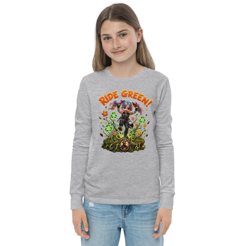 Harper Ride Green Kids Long Sleeve