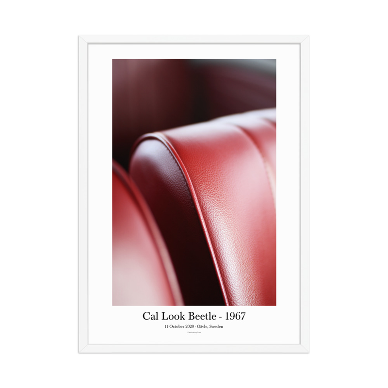 Cal Look Beetle 1967 – Framed Interior Print – 50×70 cm, White