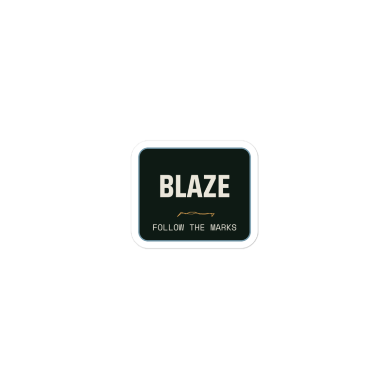 BLAZE Sticker mockup