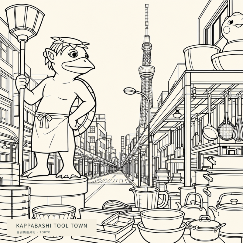 Kappabashi Tool Town(合羽橋道具街)のアートワーク