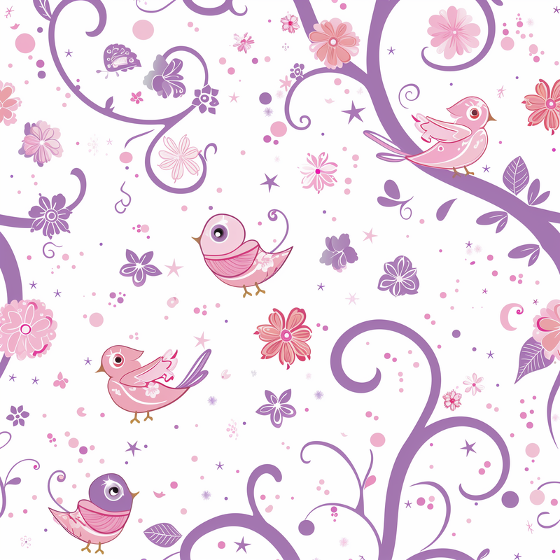 Pink Birdies Flip-Flops House or Outdoor Slippers