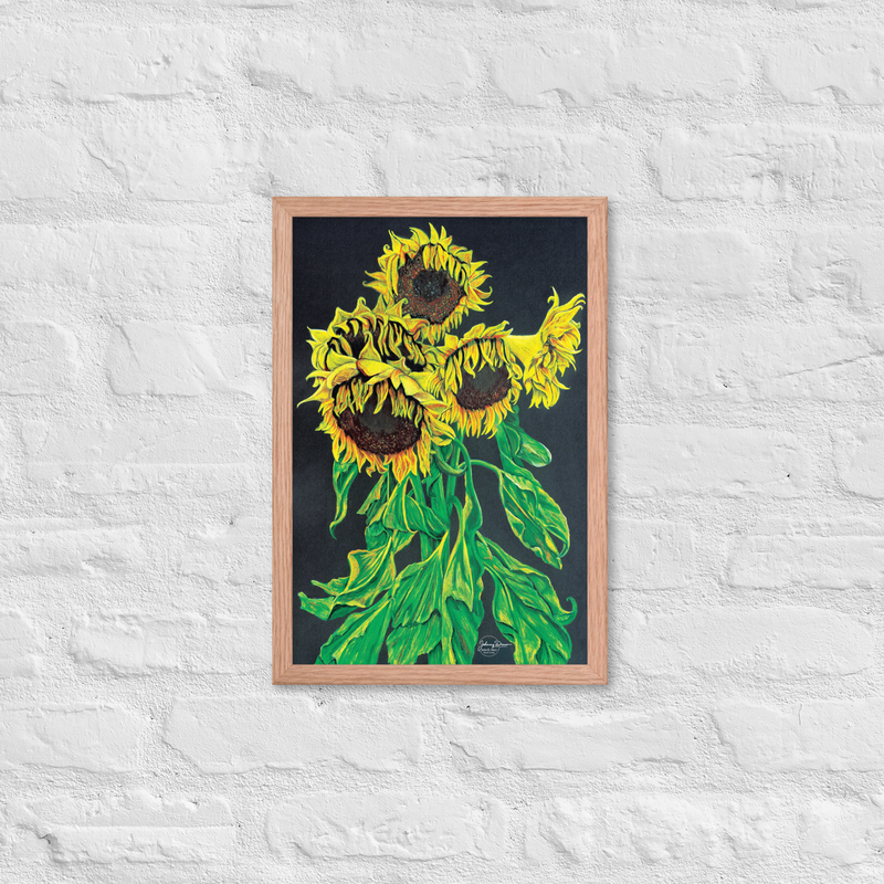 Out Of The Darkness Framed Print – 12″×18″, Red Oak