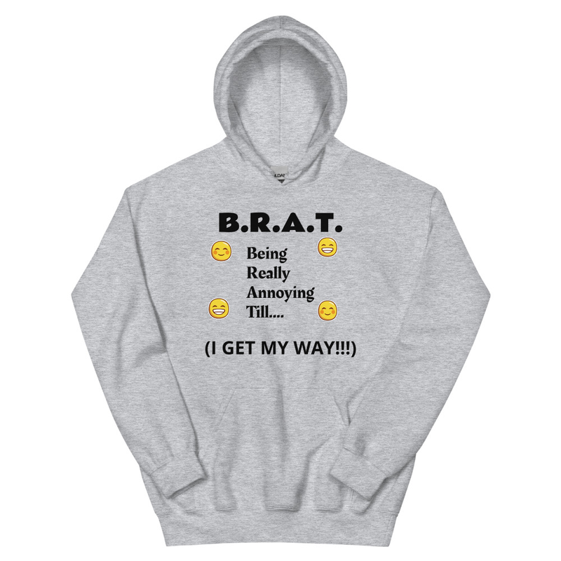 B.R.A.T. Unisex Hoodie – S, Sport Grey