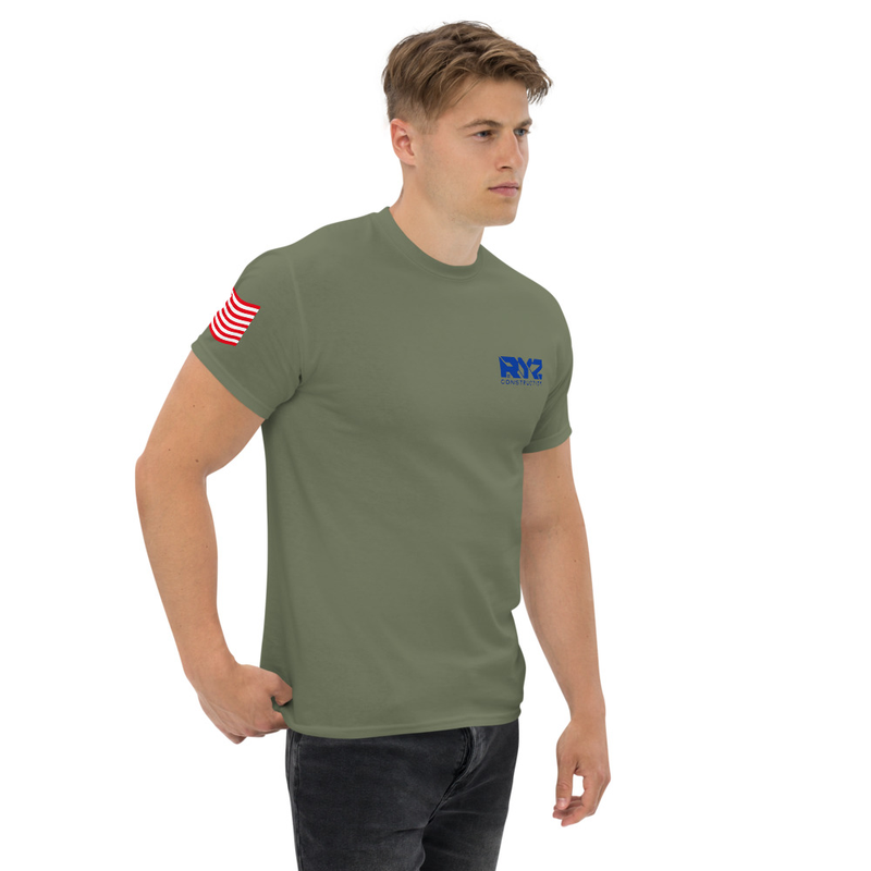 RYZ Construction Classic Unisex T-Shirt – S, Military Green