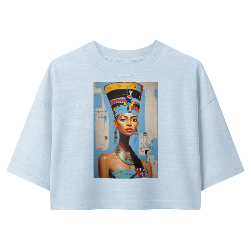 REAL QUEENS ARE BUILT//TO//LEAD - Women’s garment dye cropped tee