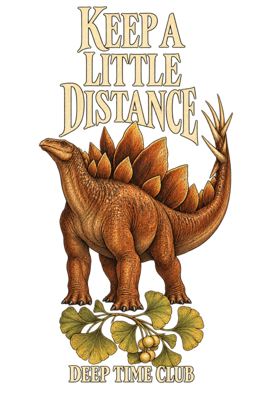 Close view of the original Keep a Little Distance Joggers graphic