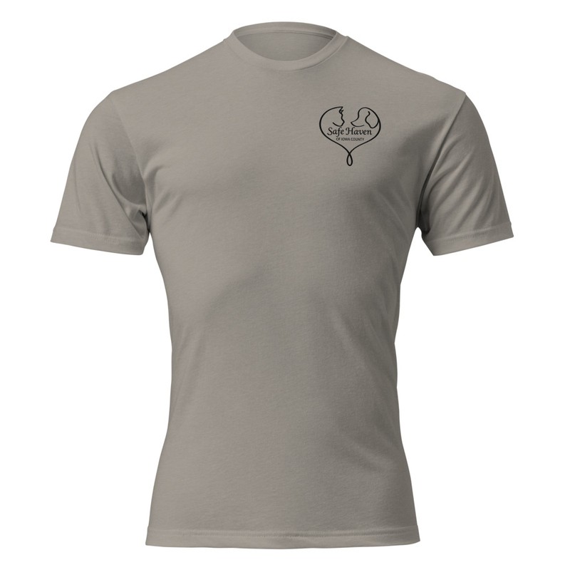 SHIC - Paw Print T-Shirt - Unisex – XS, Stone Grey