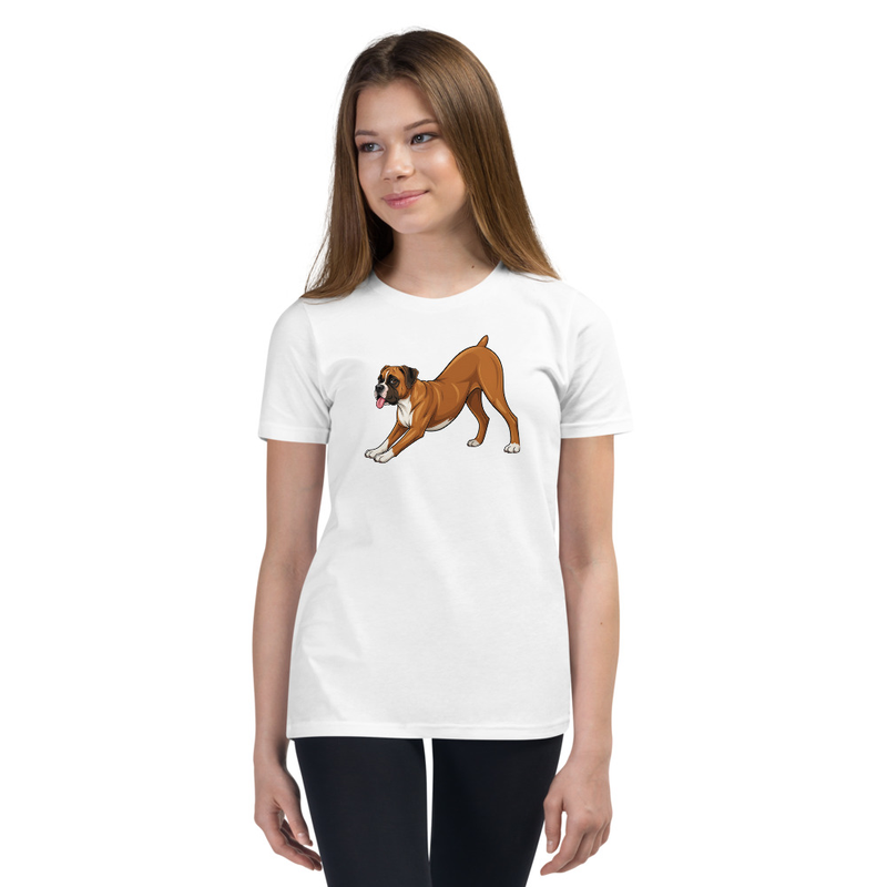 Downward Dog Boxer Youth T-Shirt