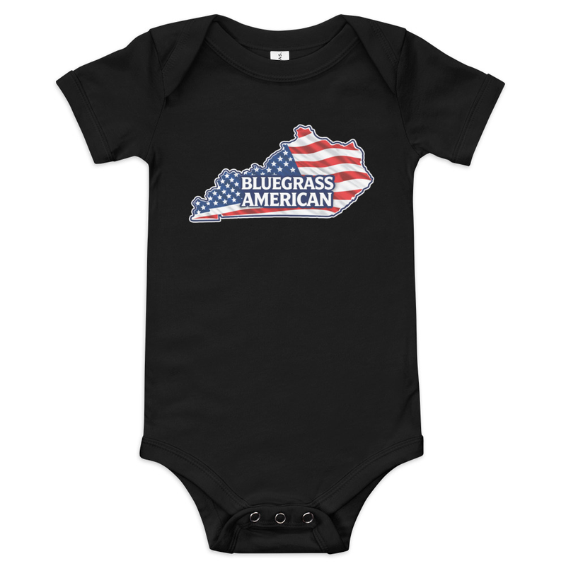 Bluegrass American Kentucky Flag Baby short sleeve one piece