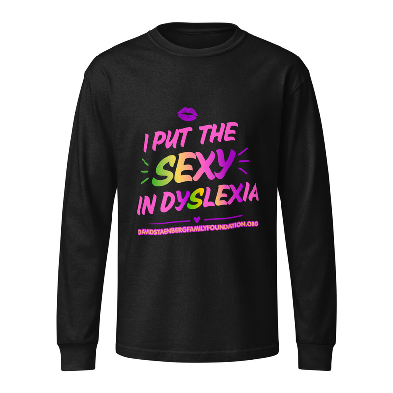 Unisex garment dye heavyweight long sleeve tee | Dyslexia v1