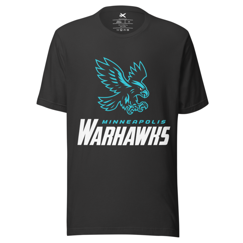 Minneapolis Warhawks - Black Logo Tee – XS, Dark Grey