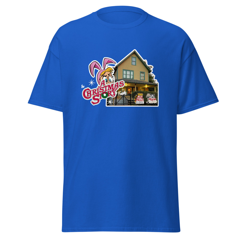 The Bunny Ears ???? / House Tee – A Christmas Story Family Edition  – S, Royal