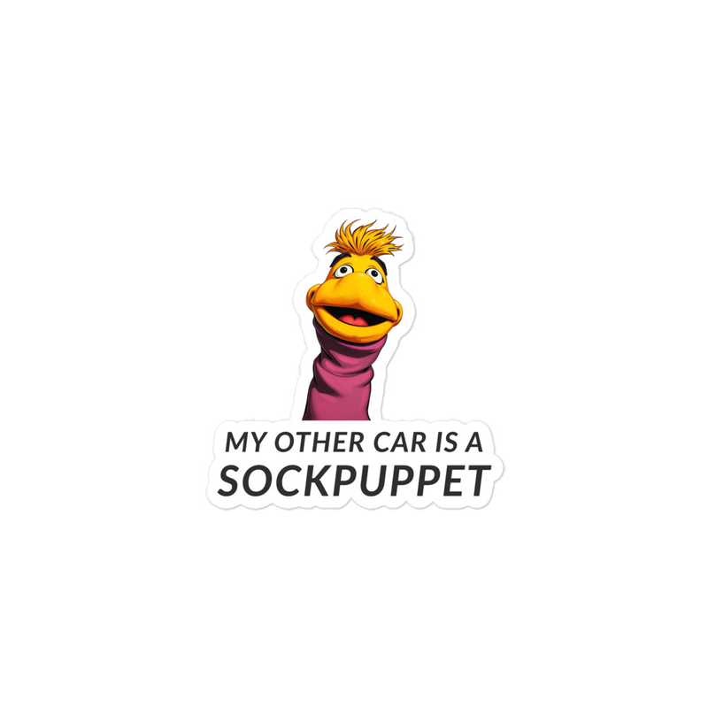 My Other Car is a Sockpuppet Sticker
