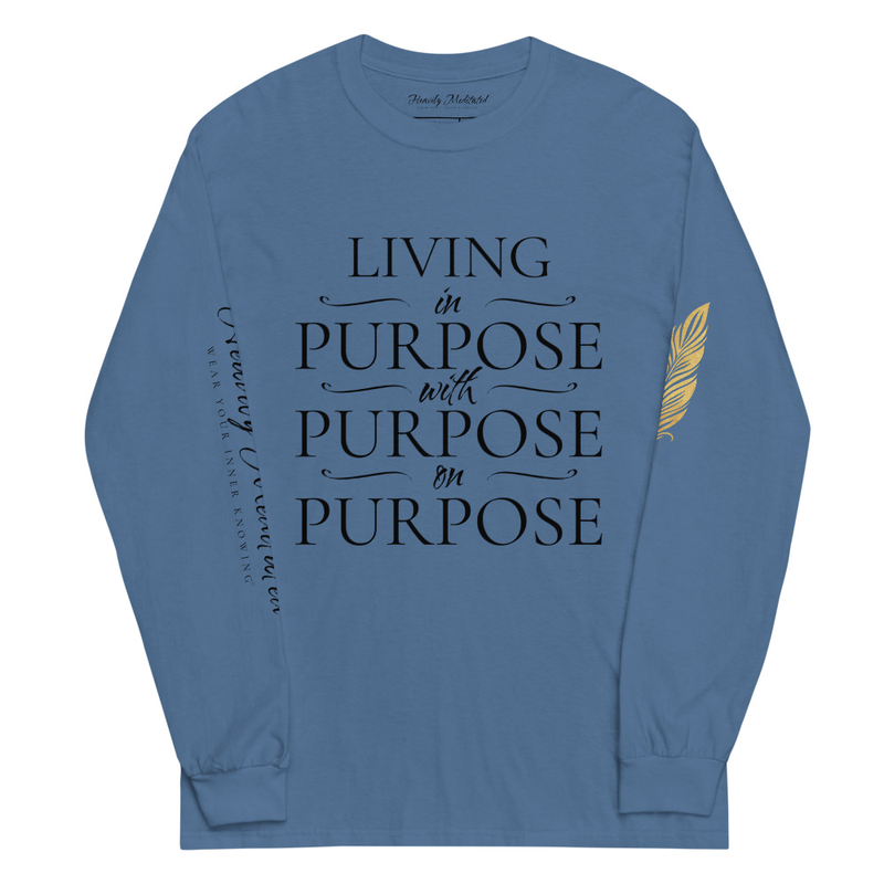 Unisex Soft Long Sleeve - in with on Purpose – XL, Indigo Blue