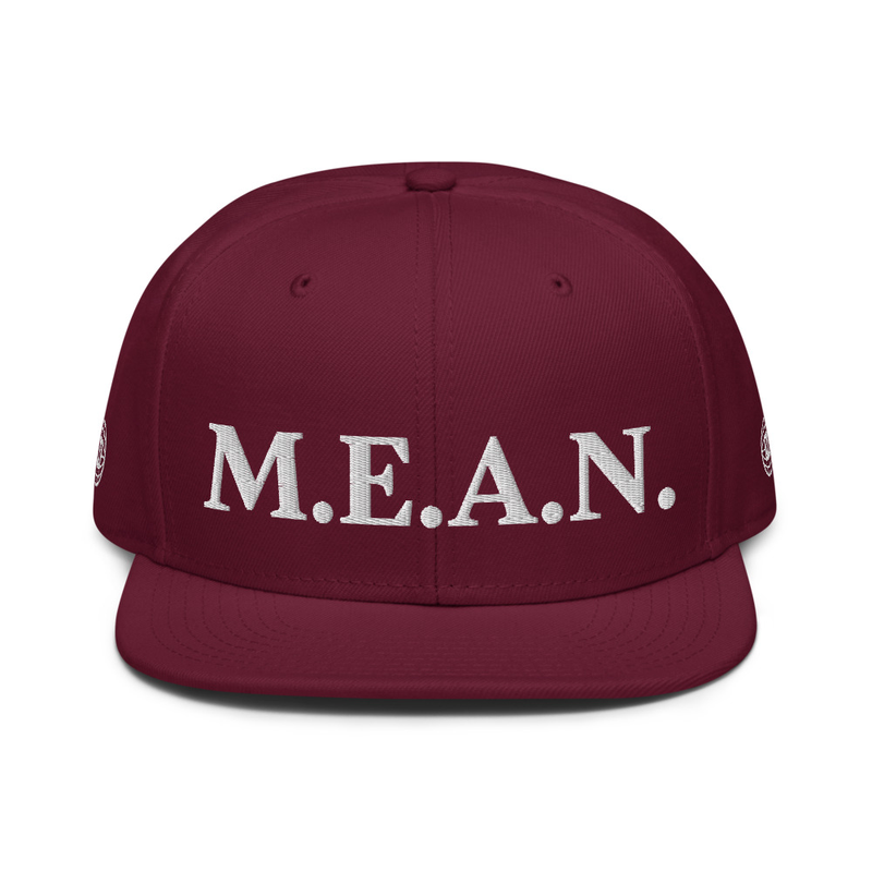 MEAN OTTO SNAPBACK – One size, Burgundy maroon