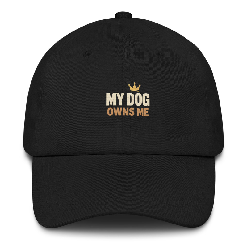 My Dog Owns Me Cap in Black