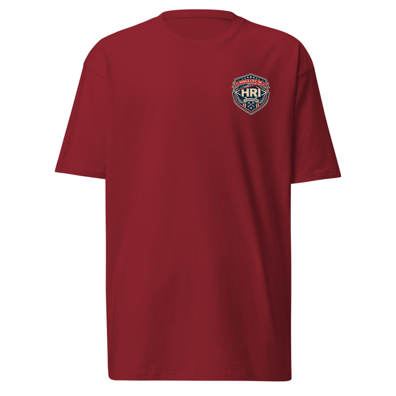 HRI Custom Premium Heavyweight Tee – XL, Brick Red
