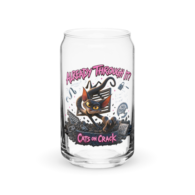 Already Through It 16oz Can Glass