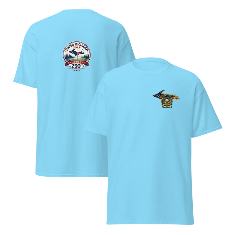 Alger County Veteran's Golf Outing Logo #6 Unisex classic tee – S, Sky